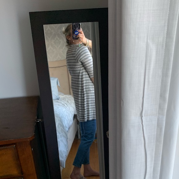 Striped, open cardigan (long) - Picture 2 of 5